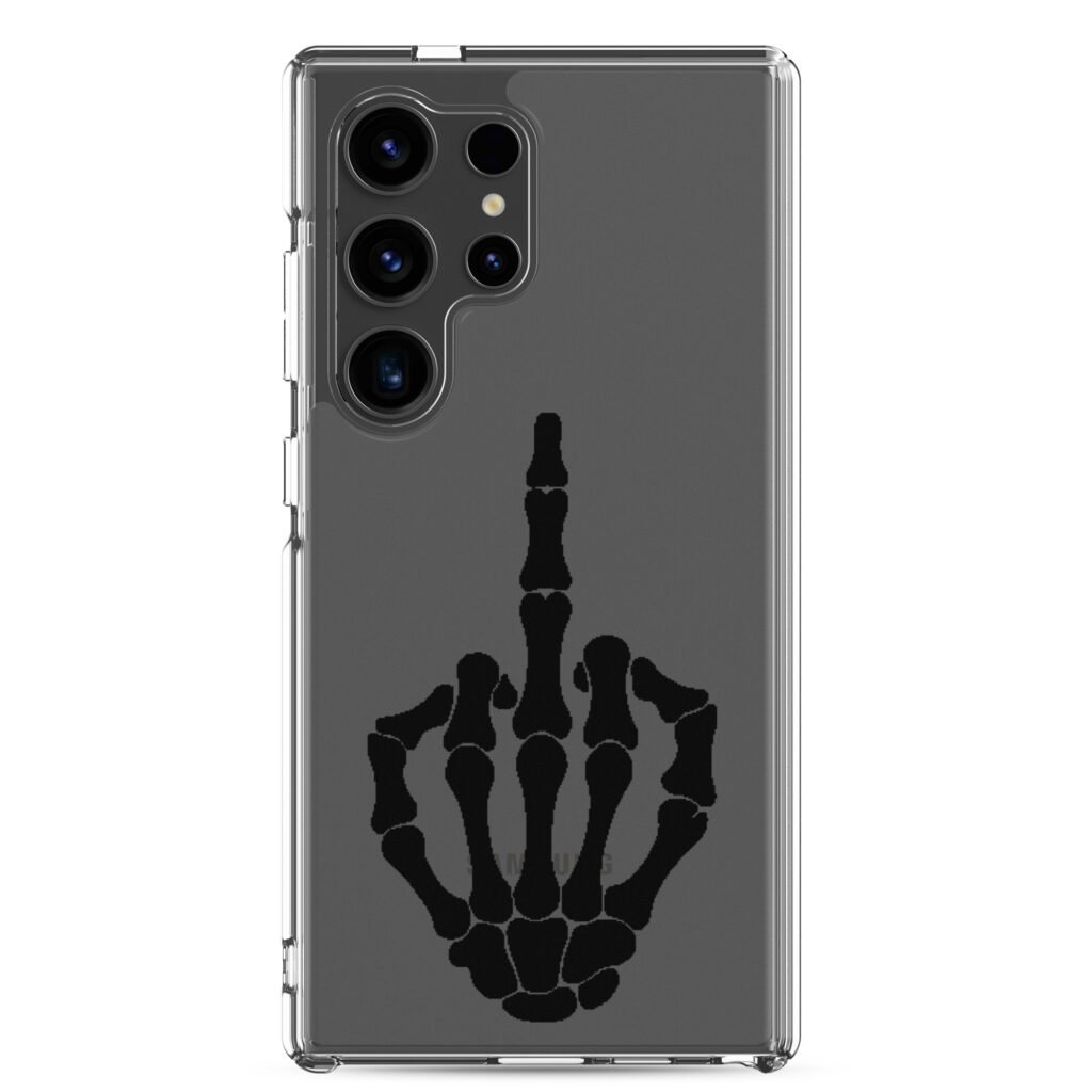 Skeleton Finger black - Clear Case for Samsung®