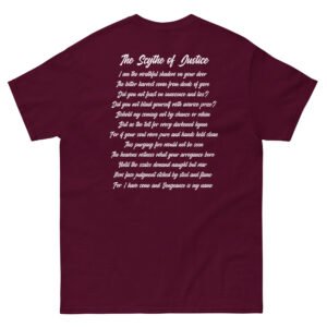 Scythe of Justice Back - Classic tee